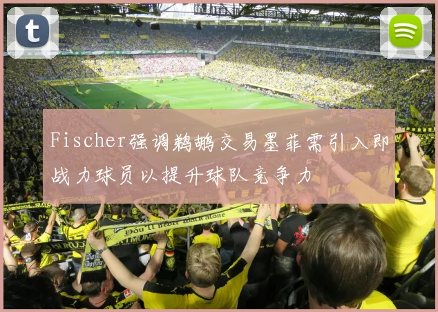 Fischer强调鹈鹕交易墨菲需引入即战力球员以提升球队竞争力